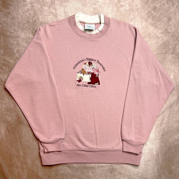Vintage 90s M&C Sportswear Grandma's Biggest Treasures Embroidered Sweatshirt - Picture 1 of 7